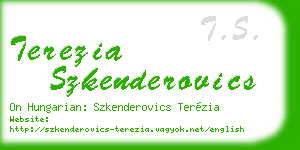 terezia szkenderovics business card